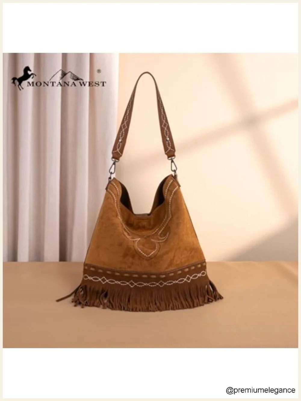 Montana West Fringe Suede Hobo Bag for Women Top Handle Shoulder